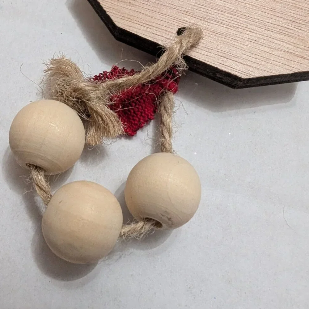 Lasered Wood Christmas Holiday Ornaments Let it Snow Joy Guardian Angel lot 3‎